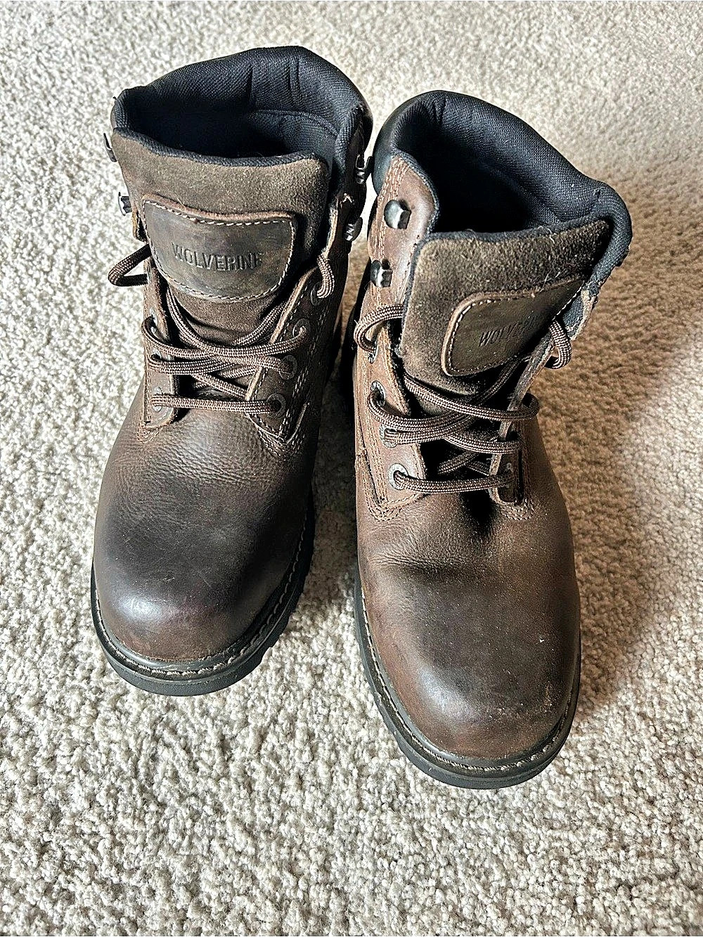 Wolverine Lace-Up Steel Toe Work Boots size 8 men